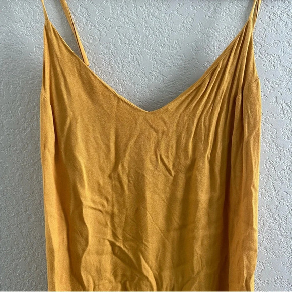 Reformation Harlow maxi slip dress in ochre - Picture 5 of 11